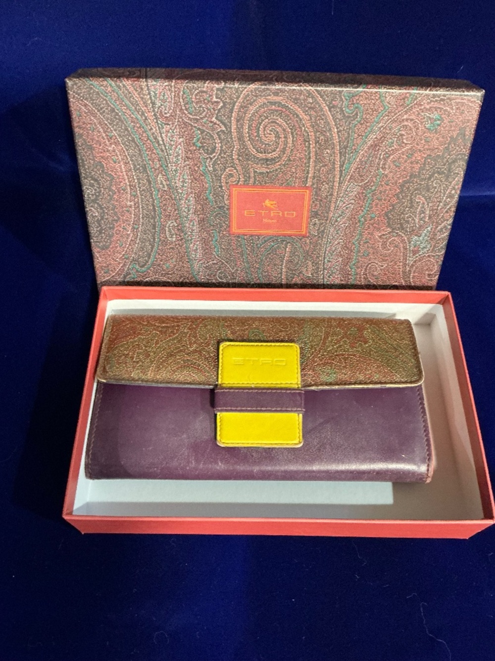 ETRO multi color paisley wallet